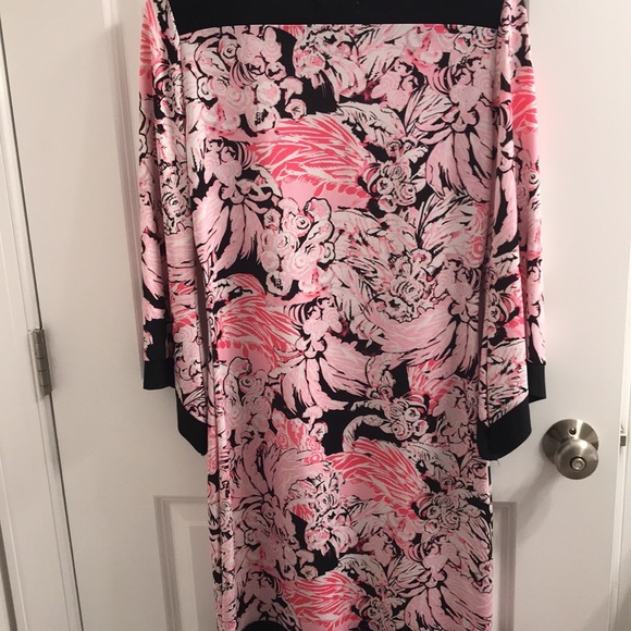 Pink Floral Shift Dress - Picture 2 of 6
